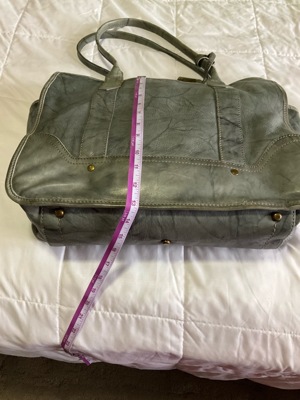 Denim blue,gray color miss bag charm the price will lower